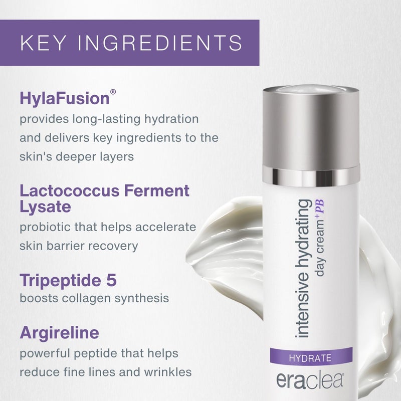 eraclea Intensive Hydrating Day Cream +PB, Skin Balancing Moisturizer with Probiotics, Hyaluronic Acid, and Squalane, Anti-Aging & Hydrating Face Cream (1 fl oz) - Image 2